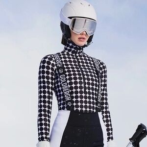 Goldbergh Impress Retro Dot Ski Pully Base Layer Black Size S
